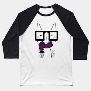 Hipster Cat Baseball T-Shirt